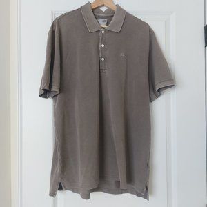 Lacoste Vintage Washed Polo Size 7 Medium Brown